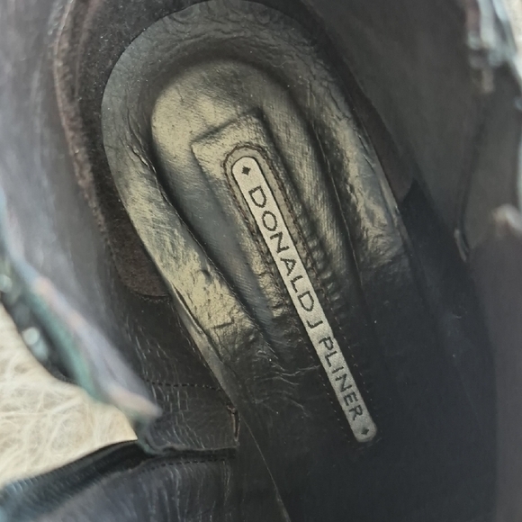 Donald J. Pliner Black Croc-Embossed Ankle Boots - Picture 5 of 14